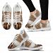 Basset Hound Brown White Print Running Shoes For Women-Free Shipping - Women's Sneakers - White - Basset Hound Brown White Print Running Shoes For Women-Free Shipping / US6 (EU37)