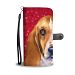 Basset Hound Dog On Red Hearts Print Wallet Case-Free Shipping - Samsung Galaxy Note 7