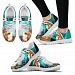 Basset Hound On Deep Skyblue Print Running Shoes For Women- Free Shipping - Women's Sneakers - White - Basset Hound On Deep Skyblue Print Running Shoes For Women- Free Shipping / US10 (EU41)