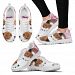 Beagle Pink White Print Running Shoes For Women-Free Shipping - Women's Sneakers - White - Beagle Pink White Print Running Shoes For Women-Free Shipping / US8 (EU39)