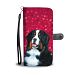 Bernese Mountain Dog On Red Print Wallet Case-Free Shipping - iPhone 5 / 5s / 5c / SE / SE 2