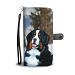 Bernese Mountain Dog Print Wallet Case-Free Shipping - Nokia 8
