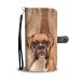 Boxer Dog Print Wallet Case-Free Shipping - iPhone 8