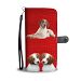 Brittany dog On Red Print Wallet Case-Free Shipping - Samsung Galaxy S6 Edge