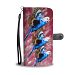 Budgerigar (Blue Budgie) Bird Print Wallet Case-Free Shipping - HTC 11