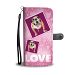 Bulldog with Love Print Wallet Case-Free Shipping - Samsung Galaxy Note 5