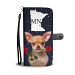 Chihuahua With Rose Print Wallet Case-Free Shipping-MN State - iPhone 5 / 5s / 5c / SE / SE 2