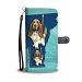 Cute Basset Hound Print Wallet Case-Free Shipping-VT State - Google Pixel 2