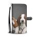 Cute Basset Hound Puppies Print Wallet Case-Free Shipping - iPhone 8