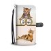 Cute Bengal Cat Print Wallet Case-Free Shipping - Samsung Galaxy S5