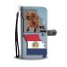 Cute Dachshund Dog Print Wallet Case-Free Shipping-MO State - iPhone 5 / 5s / 5c / SE / SE 2