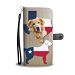 Cute Golden Retriever Dog Print Wallet Case-Free Shipping-TX State - iPhone 4 / 4s