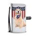 Cute Golden Retriever Print Wallet Case-Free Shipping-TX State - iPhone 4 / 4s