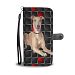 Cute Italian Greyhound with red Squares Print Wallet Case-Free Shipping - Nokia 8