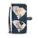 Cute Poodle Dog Art Print Wallet Case-Free Shipping-SC State - LG G4