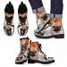 Cute Pug Print Leather Boots For Men- Express Shipping - Men's Leather Boots - Black - Cute Pug Print Leather Boots For Men- Express Shipping / US5 (EU38)