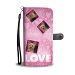 Cute Yorkie With Love On Pink Print Wallet Case-Free Shipping - Samsung Galaxy S9