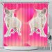 Devon Rex Cat Print Shower Curtain-Free Shipping - Shower Curtain - Devon Rex Cat Print Shower Curtain-Free Shipping