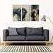 English Mastiff Dog Print-5 Piece Framed Canvas- Free Shipping - 3 Piece Framed Canvas - English Mastiff Dog Print-3 Piece Framed Canvas- Free Shipping / Framed