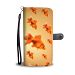 Golden Fish Patterns Print Wallet Case-Free Shipping - iPhone 4 / 4s