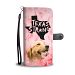 Golden Retriever On Pink Print Wallet Case- Free Shipping-TX State - Samsung Galaxy S8