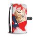 Golden Retriever On Red Print Wallet Case- Free Shipping-TX State - LG Q8