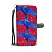 Hyacinth Macaw Parrot On Red Hearts Print Wallet Case-Free Shipping - iPhone 5 / 5s / 5c / SE / SE 2