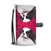 Japanese Chin Dog On Red Hearts Print Wallet Case-Free Shipping - iPhone 7 Plus / 7s Plus