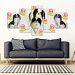 Japanese Chin Floral Print-5 Piece Framed Canvas- Free Shipping - 5 Piece Framed Canvas - Japanese Chin Floral Print-5 Piece Framed Canvas- Free Shipping / Framed