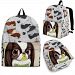 Japanese Chin Print Backpack- Express Shipping - Backpack - Black - Japanese Chin Animated Print Backpack- Express Shipping / Child (Ages 4 to 7)