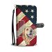 Laughing Golden Retriever Print Wallet Case-Free Shipping-TX State - LG V10