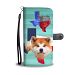 Lovely Akita Dog Print Wallet Case-Free Shipping-TX State - iPhone 8