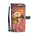 Lovely Golden Retriever Print Wallet Case- Free Shipping-IN State - iPhone 8