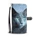 Lovely Russian Blue Cat Print Wallet Case-Free Shipping - Huawei P9