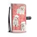 Maltese Dog On Pink Print Wallet Case-Free Shipping - iPhone X
