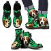 Paws Print Beagle Boots For Men-Limited Edition-Express Shipping - Men's Boots - Black - Paws Print Beagle Boots For Men-Limited Edition-Express Shipping / US7.5 (EU41)