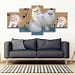 Persian Cat2 Print-5 Piece Framed Canvas- Free Shipping - 5 Piece Framed Canvas - Persian Cat2 Print-5 Piece Framed Canvas- Free Shipping / Framed