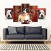 Pit Bull Terrier Print- Piece Framed Canvas- Free Shipping - 5 Piece Framed Canvas - Pit Bull Terrier Print- 5 Piece Framed Canvas- Free Shipping / Framed