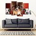 Pit Bull Terrier Print- Piece Framed Canvas- Free Shipping - 4 Piece Framed Canvas - Pit Bull Terrier Print- 4 Piece Framed Canvas- Free Shipping / Framed