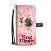 Pug On Pink Print Wallet Case-Free Shipping-TX State - Samsung Galaxy A3