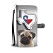 Pug Print Wallet Case-Free Shipping-TX State - LG V20