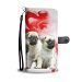 Pug Puppies Print Wallet Case- Free Shipping - Samsung Galaxy S8 PLUS