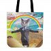 Rainbow With Cat Tote Bag-3D Print-Free Shipping - Rainbow With Cat Tote Bag-3D Print-Free Shipping