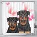 Rottweiler On White Print Shower Curtains-Free Shipping - Shower Curtain - Rottweiler On White Print Shower Curtains-Free Shipping