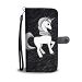 Unicorn On Black Print Wallet Case-Free Shipping - Motorola Moto Z Force