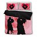 Valentine's Day Special Couple On Red Print Bedding Set-Free Shipping - Bedding Set - Black - Valentine's Day Special Couple On Red Print Bedding Set-Free Shipping / Queen/Full