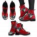 Valentine's Day Special-Border Collie On Red Print Boots For Women-Free Shipping - Women's Leather Boots - Black - Valentine's Day Special-Border Collie On Red Print Boots For Women-Free Shipping / US11.5 (EU43)