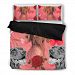 Valentine's Day Special-Vizsla Dog With Red Rose Print Bedding Set-Free Shipping - Bedding Set - Black - Valentine's Day Special-Vizsla Dog With Red Rose Print Bedding Set-Free Shipping / King