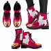 Valentine's Day Special-Yorkie On Red Print Boots For Women-Free Shipping - Women's Leather Boots - Black - Valentine's Day Special-Yorkie On Red Print Boots For Women-Free Shipping / US11.5 (EU43)