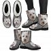 West Highland White Terrier Print Faux Fur Boots For Women-Free Shipping - Faux Fur Boots - Black - West Highland White Terrier Print Faux Fur Boots For Women-Free Shipping / US11 (EU42)